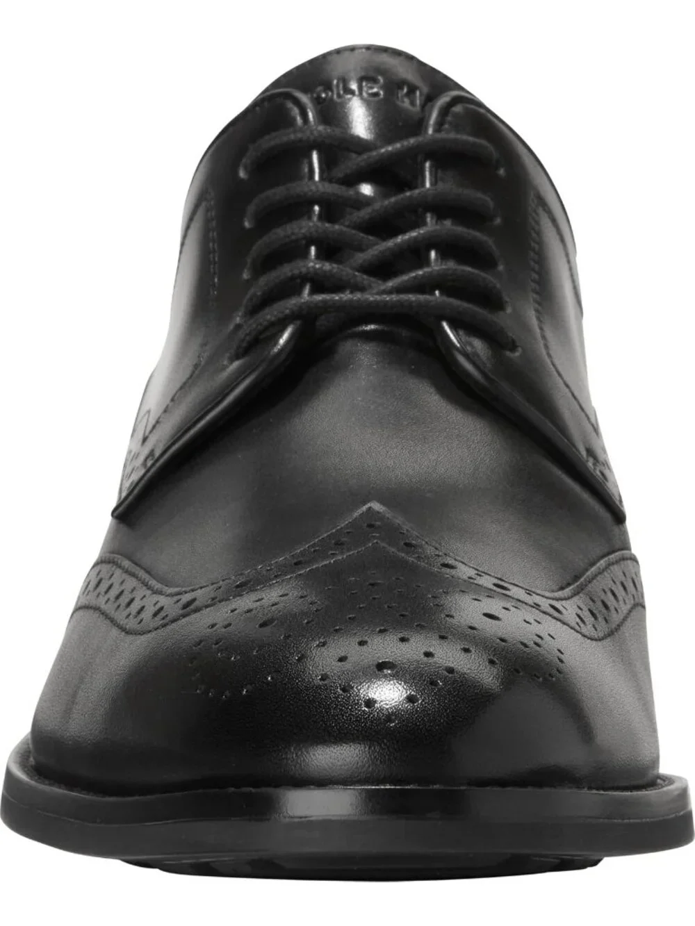 Men's Black Leather Lenox Hill Wingtip Low-top Formal Business Derby Oxford Shoe